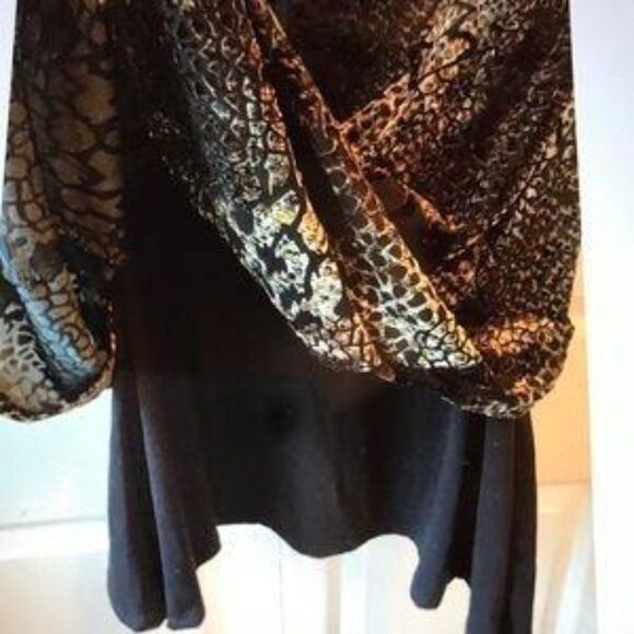 Karen Kane Velvet Burnout Dress XS Brown - Picture 9 of 9